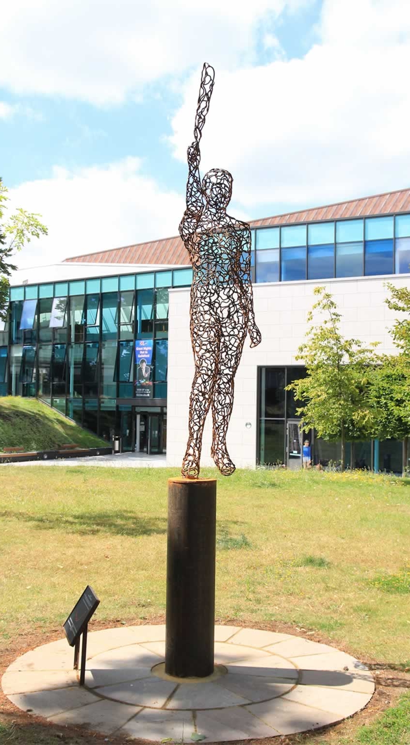 Juno at G-Live, Guildford (abstract figurative sculpture) by sculptor Ian Campbell-Briggs