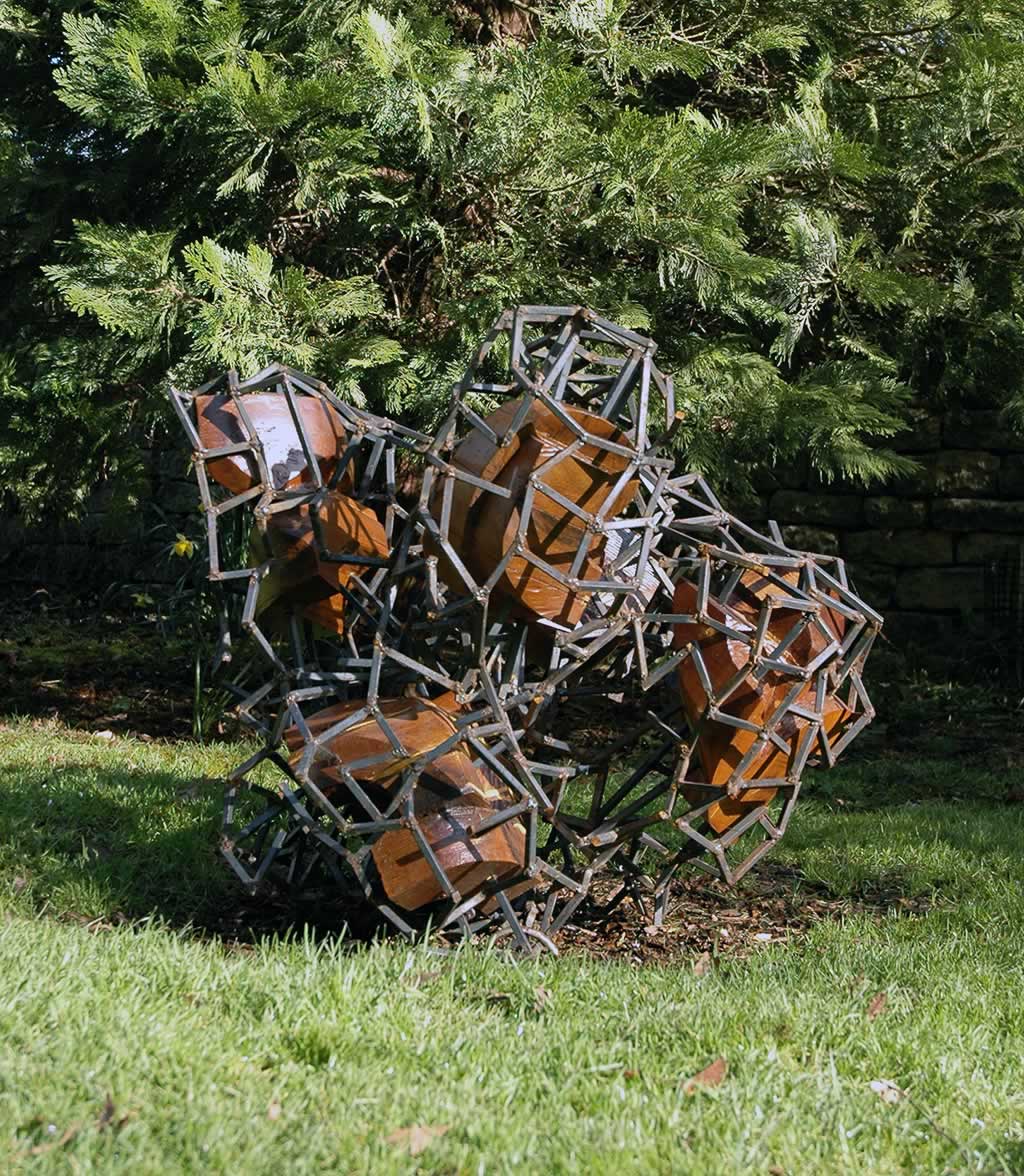 Quintessence at Burghley House (abstract sculpture) by sculptor Ian Campbell-Briggs